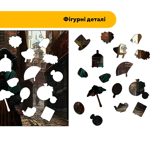 Пазл деревянный Викторианская Эпоха, А4, Деревянная коробка 100 элементов - фото 3