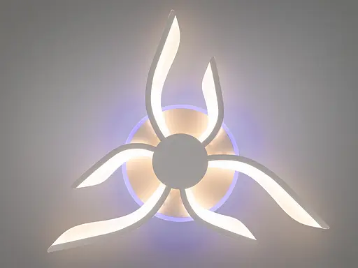 Цікава led люстра з пультом, диммером, підсвіткою, 52W, біла - фото 3