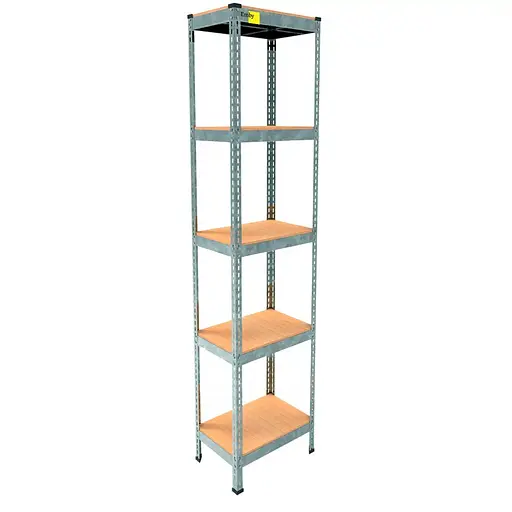 Металевий стелаж Emby Light Series (розмір 1800х450x300мм) 5 полиць ДСП до 100кг Оцинкований