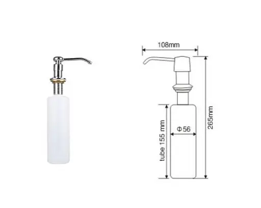 Дозатор жидкого мыла HOTEC 13.141 кнопочный для коллективных помещений с хромированной латунью 0,35 л - фото 2