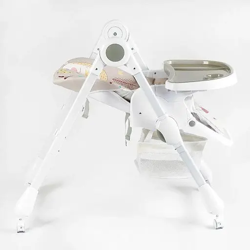 Стільчик для годування Joy K-01201, м'який чохол ПВХ, 4 колеса, з’ємний столик, кошик, в коробці - фото 5