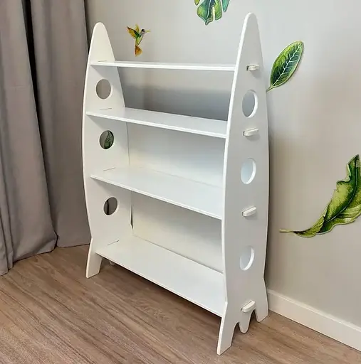 Дитяча полиця для іграшок 7001 Ракета (Біла)