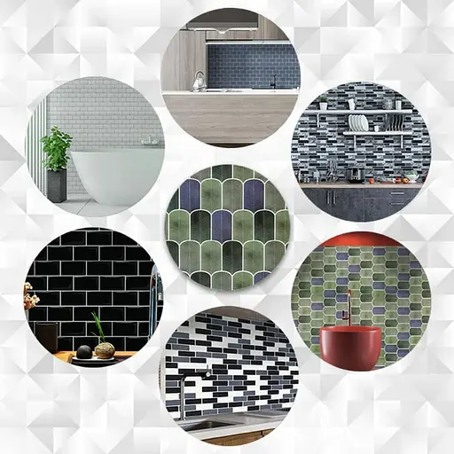 Самоклеюча поліуретанова плитка Wall Sticker сіро-фіолетова мозаїка 305х305х1 мм SW-00001194 - фото 3