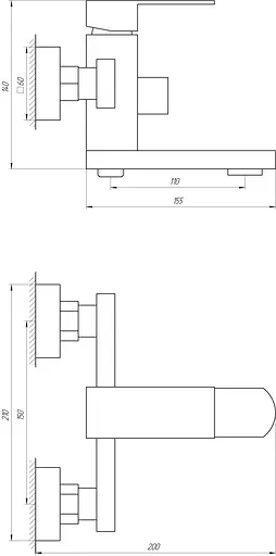 Змішувач для ванни Globus Lux Sicilia SBQ-102N Нержавіюча сталь - фото 3