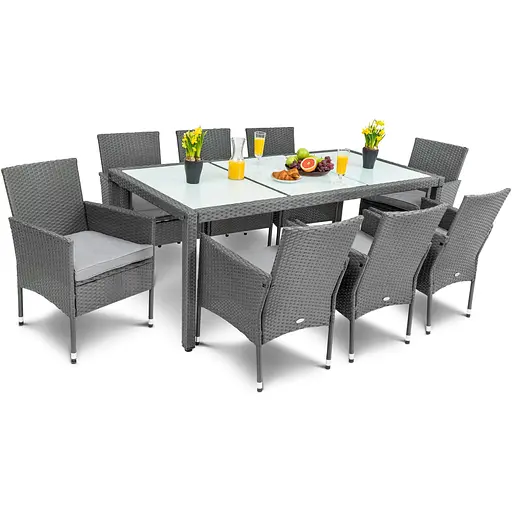 Садовая мебель Di Volio Verona 8+1 серая - фото 3