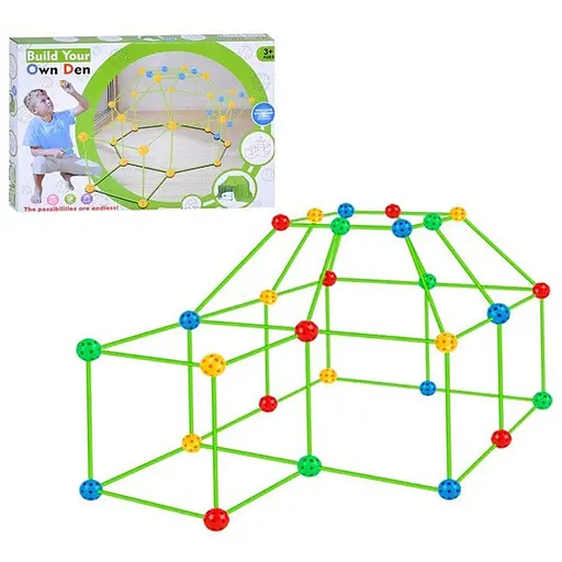 Детский конструктор Build your own den Bambi 2020-46 каркас шарики палочки - фото 1