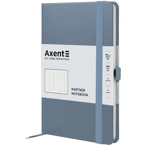 Книга записна Axent Partner A5- в клітинку 96 аркушів сіра (8201-62-A)