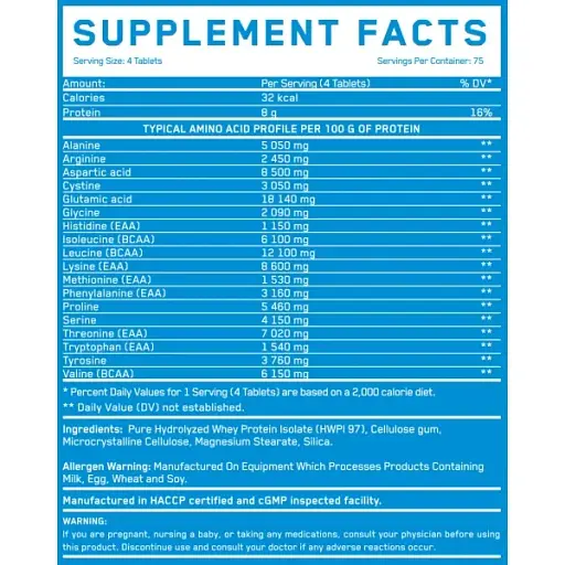 Амінокислотний комплекс Everbuild Nutrition Amino Whey Hydro 300 таблеток - фото 2