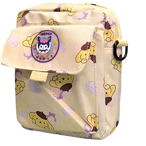 Детская сумка кросс-боди Куроми с подсветкой 20х16х6 см желтая (25-575)