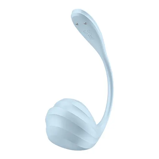 Виброяйцо Satisfyer Smooth Petal голубой - фото 3