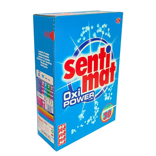 Пральний порошок Sentimat Oxi Power 1.8 кг 30 прань – універсальний з активним киснем