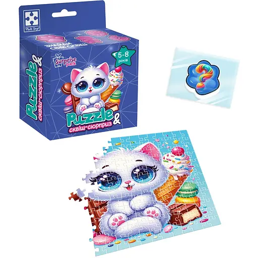 Пазли з сюрпризом Vladi Toys Біле кошенятко (VT8030-03) - фото 2