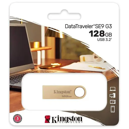 Флеш-накопичувач Kingston 128GB USB 3.2 Type-A (DTSE9G3/128GB) - фото 3