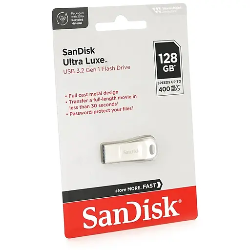 Флеш-накопичувач SanDisk Ultra luxe, USB 3.1, 128GB(150Mb/s), Blister