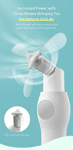 Вентилятор Baseus Tricolor bear Folding fan белый ручной CXZD-A02 - фото 2