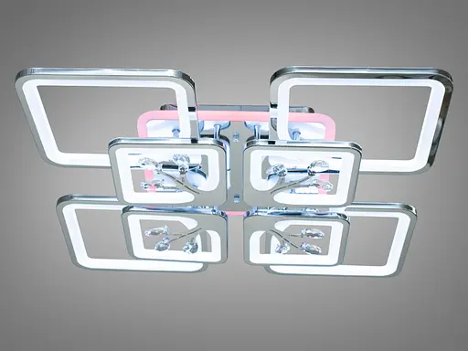 Светодиодная люстра 8157-4+4HRLEDDIM3COL хром 190Вт пульт диммер - фото 2