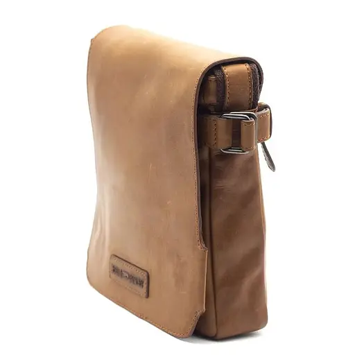 Кожаная мужская сумка через плечо Hill&Burry 24.5х21х6 см sum0025924 - фото 3