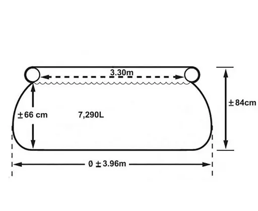 Басейн наливний 28142 Intex круглий 396*84 см, картриджним фільтром, в коробці (6941057400174) - фото 3