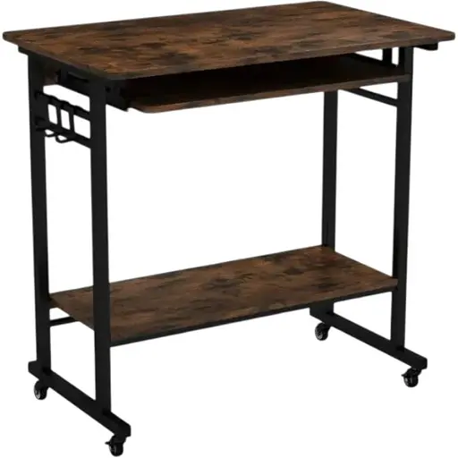 Компьютерный стол Costway Otto с выдвижной подставкой для клавиатуры