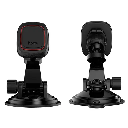 Автотримач для телефона HOCO CA28 Happy journey series suction cup magnetic car holder Black - фото 5