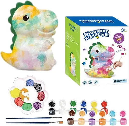 Світильник для дитячої кімнати у формі тварини, нічні вогні з ручним розписом - фото 3