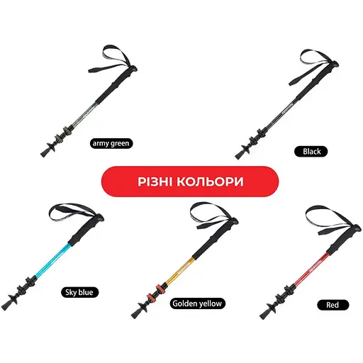 Трекинговая палка телескопическая для походов и спортивной ходьбы Naturehike Men ST 01 6061 AL NH17D001-Z алюминий зеленый - фото 2