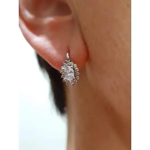 Серебряные серьги Агни МАЛИНКА с фианитами. 2161/9Р-CZ - фото 2