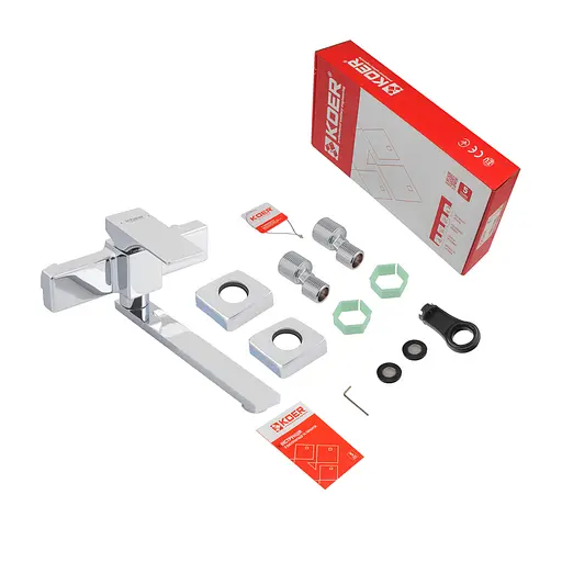 Змішувач для кухні настінний Koer KB-73010-01 KR3490 Хром - фото 6