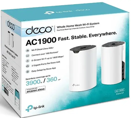 Mesh-система TP-Link mesh Deco S7 AC1900 2pcs White 802.11ac (DECO S7(2-PACK)) - фото 3