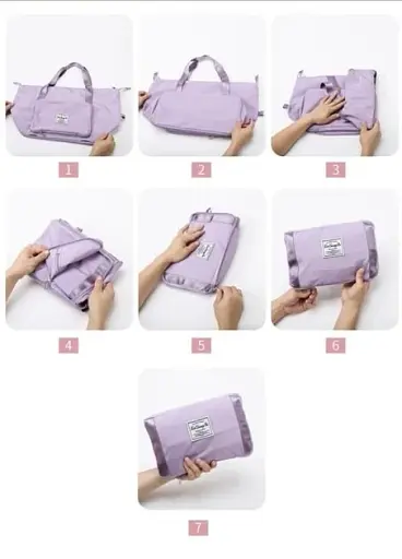 Дорожная сумка для путешествий для ручной клади Голубой цвет 42*28см (+12 см)*22см - фото 4