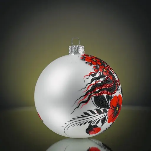 Набір ялинкових прикрас Різдвяні історії Петриківка Мотанка червона скло (4820001180619) - фото 3