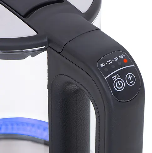 Стеклянный чайник 1.7л с регулятором температуры Mesko MS 1301b - фото 7