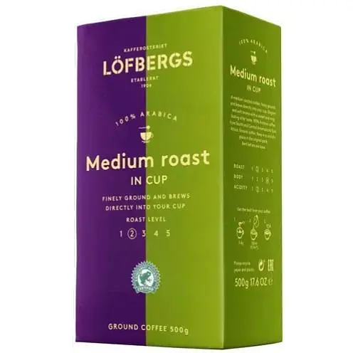 Кофе молотый Lofbergs Medium Roast in Cup 500 г - фото 1