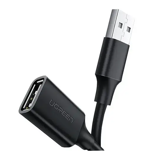 Кабель UGREEN US103 USB 2.0 A Male to A Female Cable 1.5m (Black)(UGR-10315) - фото 2
