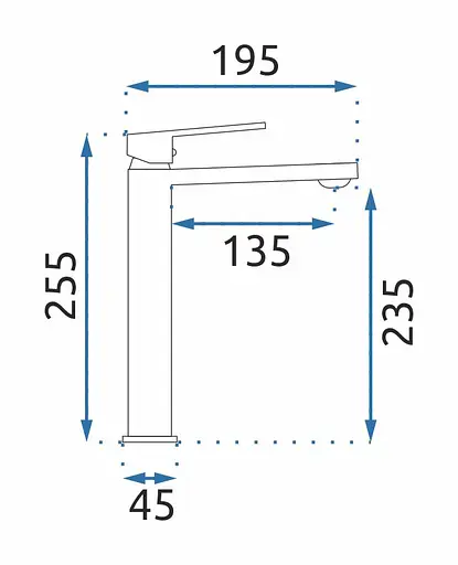 Змішувач для умивальника Rea Luppo black чорний високий REA-B9637 Чорний - фото 7