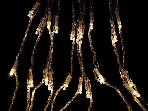 LED гірлянда Водоспад 3х2м від мережі 400світлодіодів Довговічна різдвяна гірлянда-штора для святкового декору будинку Тепло білий - фото 3