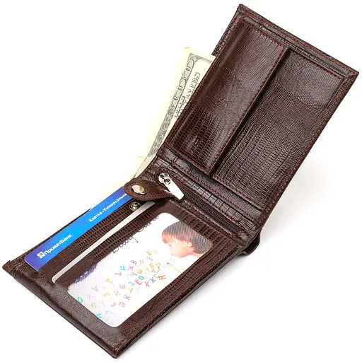 Чоловічий шкіряний гаманець Canpellini 12х9.7х2 см acs0025643 - фото 3