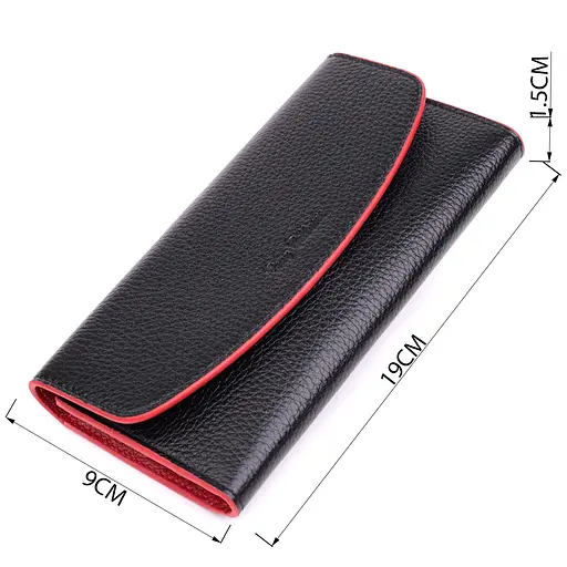 Женский кошелек с треугольным клапаном из натуральной кожи Tony Bellucci 19х9х1.5 см acs0029601 - фото 3