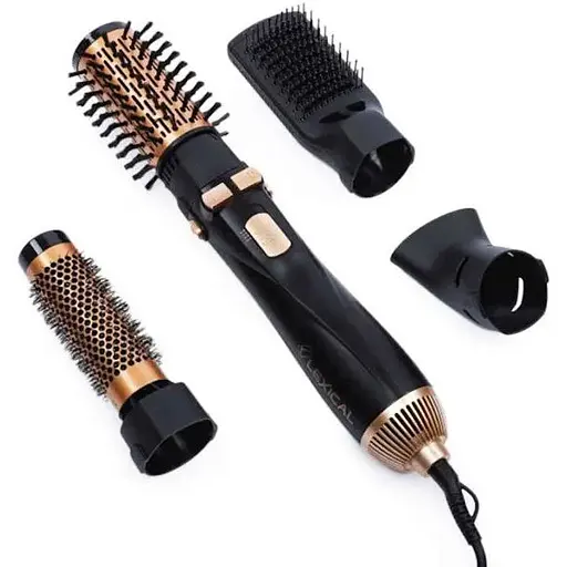Фен щітка браш для волосся 4 в 1 Lexical Las-5203 обертовий стайлер укладання професійна гребінець - фото 1