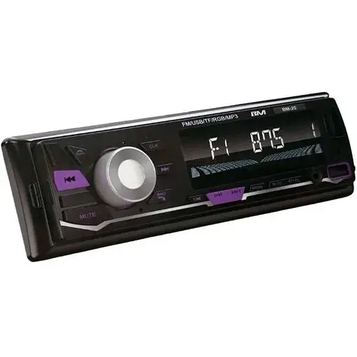 Автомагнітола Bluetooth BM-25 ISO 1DIN Автозвук 4x100вт USB SD пульт ду LCD-дисплей RGB підсвічування Чорний - фото 1