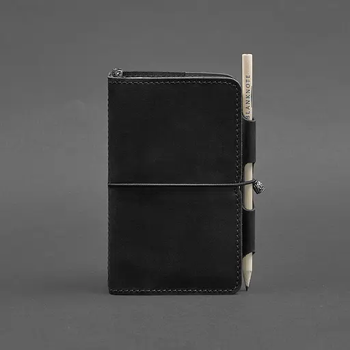 Кожаный блокнот (Софт-бук) 3.0 черный Crazy Horse - фото 6