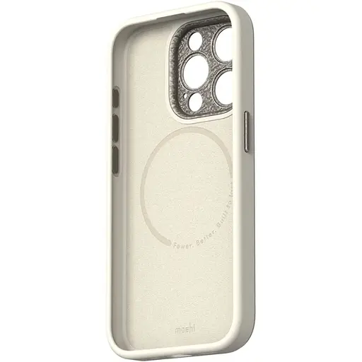 Чехол-накладка Moshi Napa Slim Hardshell Case Eggnog White для iPhone 15 Pro - фото 3