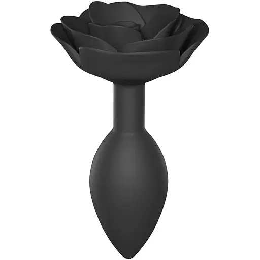 Силиконовая анальная пробка Love To Love Open Roses L Size - Black Onyx