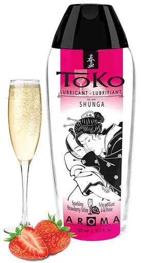 Лубрикант на водній основі Shunga Toko Aroma полуниця з шампанським 165 мл - фото 2
