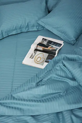 Комплект постельного белья Moon&Star Детский 110x140 см наволочки 2x50x70 см Stripe Green Satin Stripe - фото 6