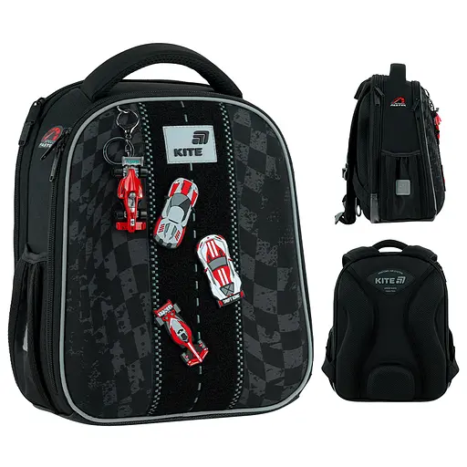 Рюкзак Kite Education каркасный 555 Race&Win Черный (K26-555S-8) - фото 2