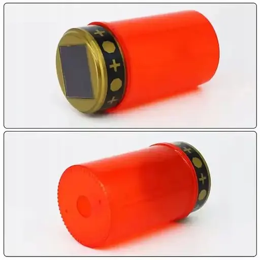 Свеча светодиодная OldBro солнечная с эффектом мерцания пламени водостойкая для почтения памяти без батареек красная - фото 3