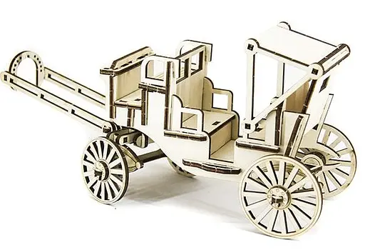 Дерев'яний конструктор Карета 78 деталей - фото 7