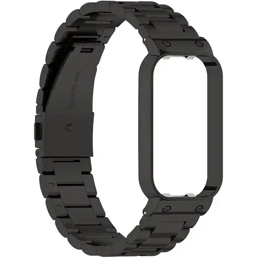 Ремінець-бампер DK для Xiaomi Redmi Smart Band 2 Metal Fitlink Steel Watch Band (017613) (black) - фото 2