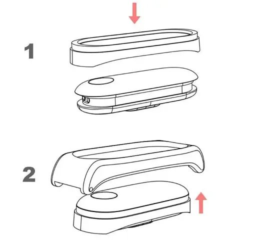 Шкіряний ремінець MiJobs  \для фітнес-браслета Xiaomi Mi Band 3 и 4 Type A білий, тримач - золотистий - фото 4